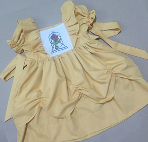 ชุดเดรสสีเหลืองเจ้าหญิงเบลล์ปักมือ - Product Image 4