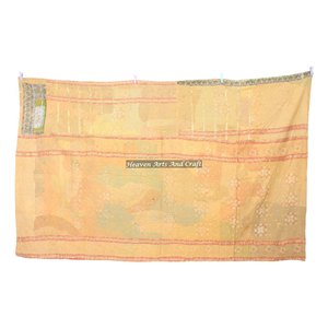 Couvre-lit Kantha vintage fait main indien, couvre-lit Kantha, ensemble de literie Kantha, jeté lourd indien réversible cousu à la main - Product Image 2