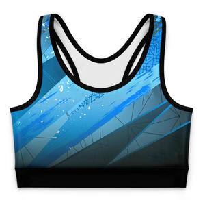 เสื้อชั้นในกีฬาโยคะสำหรับผู้หญิงแบบสั่งทำขายส่ง รองรับแรงกระแทกสูง ดีไซน์พรีเมียม ตกแต่งขอบด้านหน้าด้วยเทคนิค Heat-Transfer Printing - Product Image 5