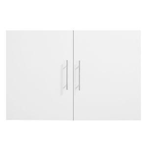 Armadio Minimalista a 2 Ripiani da Parete con 2 Ante e Ripiani Regolabili per l'Organizzazione della Lavanderia - Product Image 1