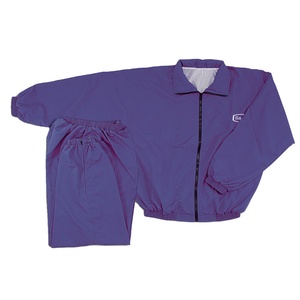 Survêtement unisexe violet léger et écologique, grande taille, manches longues, taille élastique, respirant, décontracté, couleur unie, demi-zip - Product Image 2
