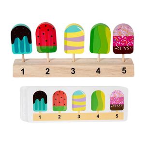 Juego de juguetes de helado de madera Fashion My Day para niños y niñas en edad preescolar, juego de secuencia de paletas de madera para niños - Product Image 6