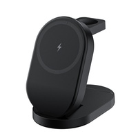 Station de charge sans fil magnétique 3 en 1 pliable 15W à charge rapide pour téléphone, montre et écouteurs Type C, support de bureau