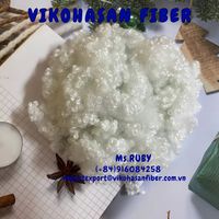 Fibre discontinue 100% polyester 15D HCS Vikohasan certifiée OEKO-TEX, matériau de rembourrage creux recyclable pour oreillers et voitures