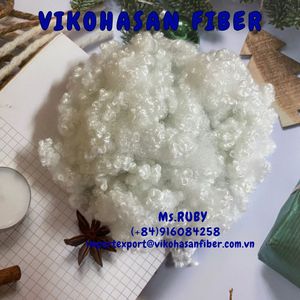 ใยโพลีเอสเตอร์ 100% ชนิดเส้นใยสั้น 15D HCS Vikohasan ได้รับการรับรองมาตรฐาน OEKO TEX วัสดุยัดไส้แบบกลวง รีไซเคิลได้ สำหรับหมอนและรถยนต์ - Product Image 3