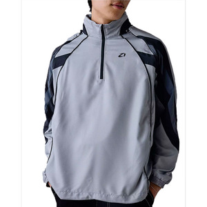 เสื้อแจ็คเก็ตวินด์เบรกเกอร์แบบซิปครึ่งตัวสำหรับผู้ชาย น้ำหนักเบา เหมาะสำหรับการฝึกซ้อม มีตัวเลือกแบบไม่มีแขน เสื้อผ้ากีฬา แจ็คเก็ตวินด์เบรกเกอร์ไนลอน - Product Image 4