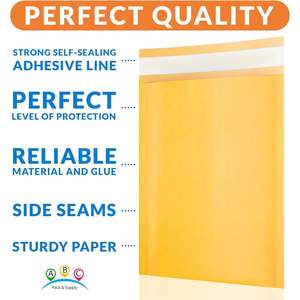Enveloppes à bulles jaunes kraft 4x7 pouces, sacs postaux rembourrés à bulles pour expédition, emballage 4x7 pouces, 1000 prix de gros - Product Image 3