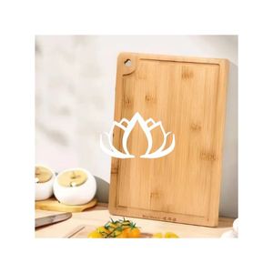Planche à découper rectangulaire en bambou de luxe, épaisse et grande, avec poignée, personnalisable en gros par l'usine GHP, compatible lave-vaisselle - Product Image 3