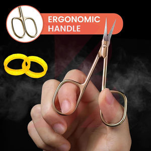 Últimas tijeras profesionales para uñas chapadas en oro, cortacutículas de precisión con mango ergonómico para cuidado personal - Product Image 6