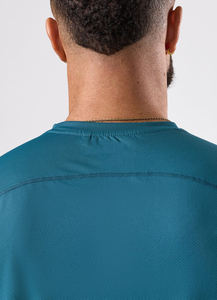 Camiseta sin mangas de color liso para hombre, cuello redondo, de secado rápido, tejida, deportiva, para entrenamiento, azul verdoso, al por mayor, sin mangas, 100% algodón - Product Image 4