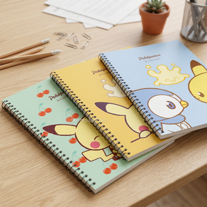 Korean Pokemoned Practice Notebook 3 PCS Set Kids Stationery Cute Character Pikachu <b>Random</b> Note Book Anime School Wholesale - Product Image 2