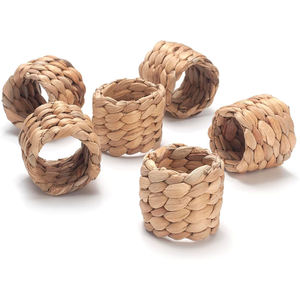 Anillo para Servilletas de Jacinto de Agua Duradero, Redondo, Tejido a Mano, Soporte para Servilletas, Decoración Bohemia para Restaurante, Venta al por Mayor, Vietnam OEM - Product Image 5