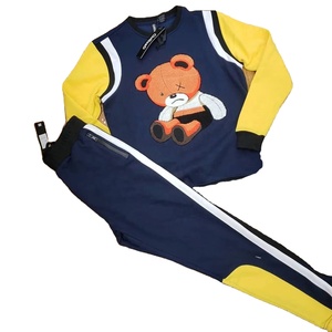 100% Cotton Streetwear Hoodie Sweatpants Jogger Sets Plus Size Winter Cargo <b>Pants</b> Tracksuits Suit with Hood - Product Image 3