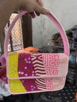 Tas Selempang Bordir Bohemian Modern India Buatan Tangan dengan Manik-Manik, Ringan, Kapasitas Besar, Tas Wanita untuk Acara Malam