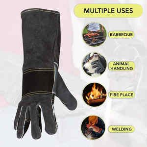 Guantes de Trabajo de Cuero Vacuno de Primera Calidad, Hechos a Medida, con Doble Palma para Mayor Protección, Cómodos para Soldadores - Product Image 3