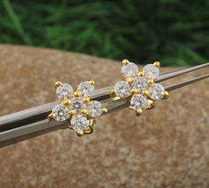 ต่างหูแต่งงานหรูหราชุบเงิน ประดับเพชร CZ ต่างหูแบบห้อยเรียบหรู สไตล์มินิมอล สำหรับผู้หญิง ขายส่งเครื่องประดับ - Product Image 2