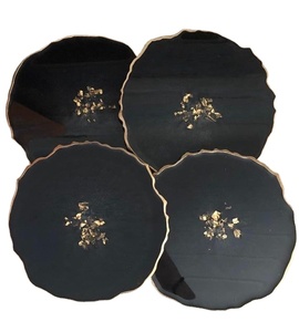 Ensemble de 4 sous-verres en résine au design fait main avec des matériaux et une qualité extra premium à très bas prix - Product Image 4