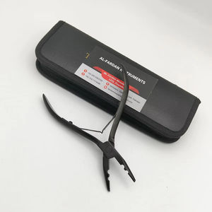 Pince à deux trous de qualité supérieure, couleur plasma noir, pour extensions de cheveux, logo personnalisé, prix de gros, AL FARDAN INSTRUMENTS - Product Image 1