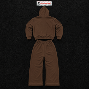 Ensemble de survêtement marron avec logo Money Bag pour homme – Sweat à capuche premium et pantalon de jogging – Tenue décontractée streetwear et sportswear athlétique – Coupe douce - Product Image 6