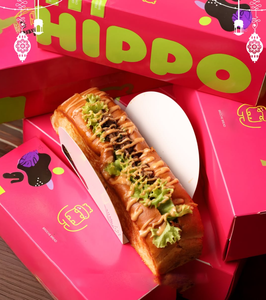 Nampan kemasan makanan cepat ramah lingkungan Crepe wafel Pizza Empanada kentang goreng Mini <span class=keywords><strong>Burger</strong></span> kotak kertas kue laminasi Matt - Product Image 2