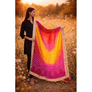 Dupatta Bandhani Tradicional India - Product Image 1