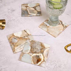Natural <b>Agate</b> Stone <b>Coaster</b> Set by Living And Craft – Luxury Handmade Drinkware for Modern Home and Office Décor - Product Image 4