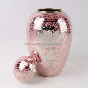 Urna de cremación de latón hecha a mano de estilo americano para adultos, precio al por mayor, proveedor detallado de suministros funerarios indios - Product Image 2