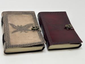 Handcrafted Embossed <b>Leather</b> Journal 5x7 Inch Antique Lock Notebook Sketchbook Gift <b>Diary</b> - Product Image 2