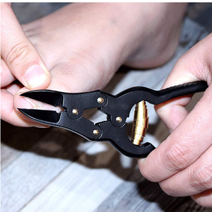 Cortauñas de doble acción en color negro y dorado de 6 pulgadas con cuchillas afiladas y duraderas para uso profesional, alicates para uñas de alta resistencia. - Product Image 6