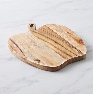 Tabla de cortar de madera de acacia con forma de fruta, de doble tono, reversible, con asa, último modelo - Product Image 1