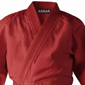 Wholesale Men's <b>Red</b> Judo Gi Uniform Durable Martial Arts Wear Cotton Material <b>Belt</b> Included - Product Image 4