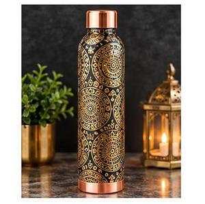 Juego de Termo y Taza de Cobre Ecológico Clásico con Diseño de Flor de Loto, Botella de Agua para Viaje, Caja de Regalo para Actividades al Aire Libre - Product Image 6