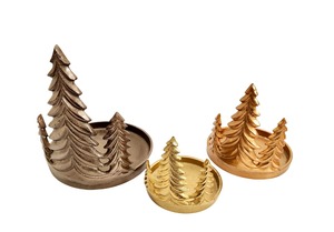 Support à gâteau rond moderne en aluminium à 1 niveau, présentoir à desserts pour décoration de table intérieure/extérieure, Noël, mariage, fête - Product Image 4