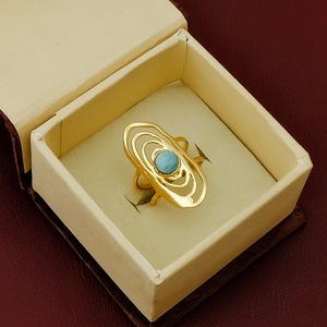 Natural Amazonite Gemstone Swirl Geometric <b>Ring</b> Handmade Adjustable <b>Boho</b> <b>Ring</b> Statement Fashion Jewelry Gift For Women R - Product Image 2