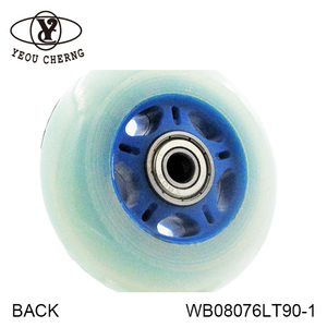 Heavy Duty PU <b>Wheels</b> 76x24mm for Carts & Display Equipment Sky Blue Color - Product Image 3