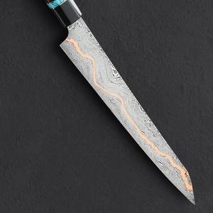 Couteau de boucher artisanal en cuivre damas de qualité supérieure, manche en bois durable, qualité industrielle OEM/ODM pour la découpe et le traitement de la viande - Product Image 4