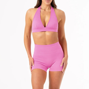 Conjunto Deportivo de Sujetador Deportivo y Pantalones Cortos para Mujer, Conjunto de Dos Piezas para Correr, Fitness, Pilates y Yoga - Product Image 6