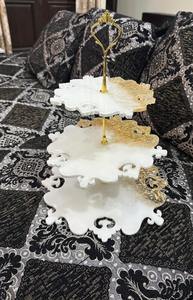 Moule en résine époxy pour plateau de service à gâteaux et desserts à 3 niveaux, moule en silicone pour résine époxy, moule de moulage artisanal en résine époxy effet géode, plateau de service en provenance d'Inde - Product Image 3