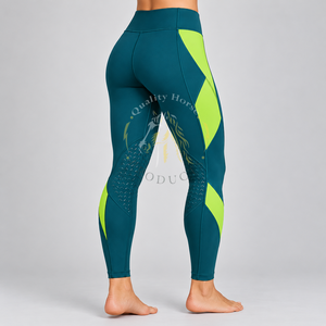 Pantalones de equitación para mujer con áreas de rodilla reforzadas, tela flexible y construcción de cintura de soporte para una conducción segura. - Product Image 2