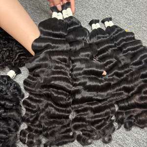 Lots de Cheveux Naturels Double Drawn en Gros pour Vendeurs – Extensions de Cheveux Humains Vietnamiens Bouclés Doux en Vrac - Product Image 3