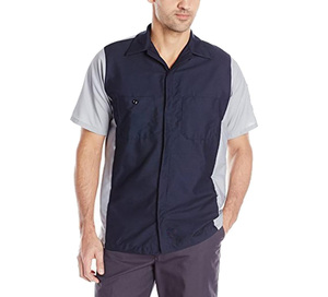 Chemises de travail pour hommes en coton coupe-vent certifiées CE, personnalisables avec broderie, uniformes durables pour le personnel de l'hôtellerie - Product Image 1