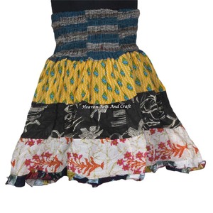 New 2026 <b>Patchwork</b> Mini Rara <b>Skirt</b> Hippy Boho Festival Gypsy Vintage Indian Boho Hippie Mini Length Patch Work Cotton Mini <b>Skirt</b> - Product Image 1