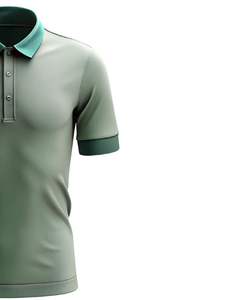 <b>Mens</b> contrast collar <b>polo</b> <b>shirt</b> short sleeve soft breathable fabric stylish two tone <b>green</b> casual wear golf tee OEM custom - Product Image 6