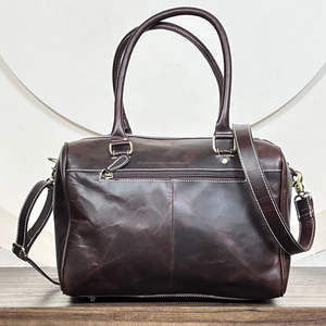 Nuevo Bolso de Hombro Cruzado de Cuero Genuino con Diseño a Cuadros de Gran Capacidad y Pelo Natural para Mujer - Product Image 5