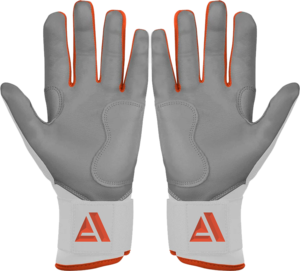 Gants de frappe en cuir Adiha Impex blancs et orange, fermeture auto-agrippante, unisexes, adultes, durables. - Product Image 2