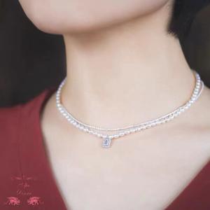 Collar de Perlas de Agua Dulce Naturales Vintage en Forma de Arroz de 5-6 mm, Estilo Lujoso y Resistente, para Cadena Xiaomi, para Clavícula o Nicho - Product Image 3