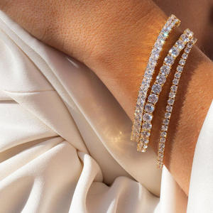 RAMDUT IMPEX Fancy Cut Moissanite Tennis <b>Bracelet</b> Freshwater Pearl Gold Plated Geometric Hip Hop Style GRA Certified Bridal Gift - Product Image 4