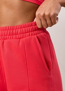 Women High Waist Fleece Sweat <b>Shorts</b> Elastic Drawstring Loose Fit Casual <b>Lounge</b> <b>Shorts</b> - Product Image 3