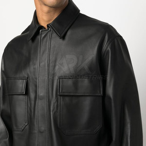 Camisa de Cuero Estilo Vaquero Clásico, Costuras Duraderas, Camisa de Cuero Vaquero de Calidad, Sensación Suave al Tacto - Product Image 6