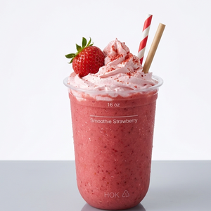 แก้วพลาสติก PP โพลีโพรพิลีน รูปทรงตัวยู ขนาด 16 ออนซ์ สำหรับเมนูร้านกาแฟ ผลิตในอินโดนีเซีย คุณภาพดี เหมาะสำหรับอาหาร - Product Image 1